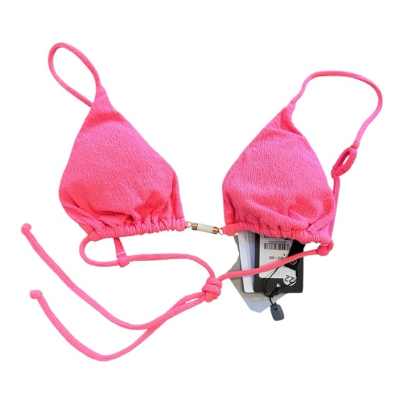 Vix Other - VIX PAULA HERMANNY Firenze Capri Cloqué Triangle
Bikini Top in Red NWT